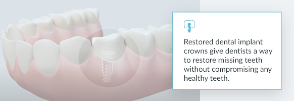 A restored dental implant