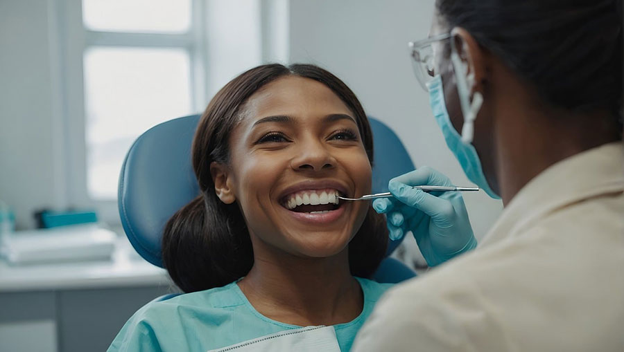 A person receiving treatment from the best cosmetic dentist in NYC